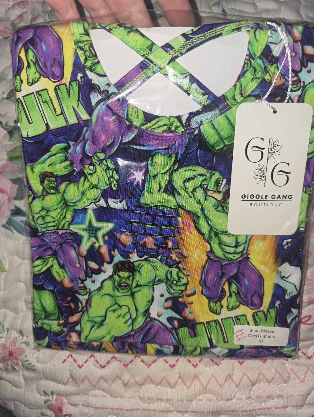 The HULK Giggle Gang Dress With Matching Shorts!